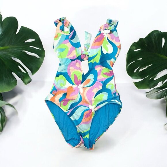 Becca by Rebecca Virtue One-piece Swimsuit Women's All That Glitter Size Small - Picture 3 of 9